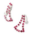 Sterling Silver Crystal Bell Curved Barbell (Case of 3)