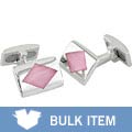 Sterling Silver Pink Cat's Eye Cuff Links (Case of 6)