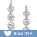 14k White Gold 1ct Diamond 3-stone Earrings (Case of 2)