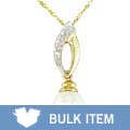 14k Gold Diamond Freshwater Pearl Pendant (Case of 5)