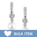 14k Gold 1/5ct Diamond Cultured Akoya Pearl Earrings (Case of 3)
