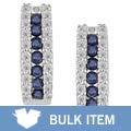 14k Gold 1/3ct TDW Diamond and Sapphire Earrings (Case of 3)