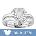 14k White Gold 3/8ct TDW Diamond Wedding Ring Set (Case of 2)