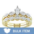 14k Yellow Gold 1/3ct TDW Diamond Wedding Ring Set (Case of 2)