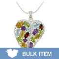 Sterling Silver Multi-gemstone Pendant (Case of 6)