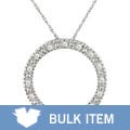 10k White Gold 1/10ct TDW Diamond Circle Pendant (Case of 6)