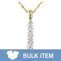 14k Two-tone Gold 1/2ct TDW Diamond Pendant (Case of 2)
