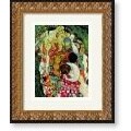 Klimt Death and Life Gold Foil Framed Art Print