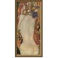 Gustav Klimt Sea Serpents IV (gold foil) Framed Art