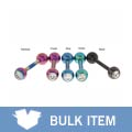 Solid Titanium Body Jewelry Barbells (Case of 5)
