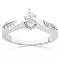 14k Gold 5/8ct TDW Marquise Diamond Engagement Ring