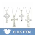 Assortment Sterling Silver Cross Necklaces (Case of 4)