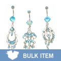 Jeweled Chandelier Belly Barbell (Case of 3)