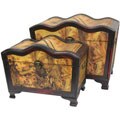Set of 2 Scenic Home Wave Top-storage Boxes (China)