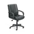 Black Vinyl Mid-Back Executive Chair