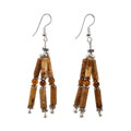 White Jasper and Tiger's Eye Earrings