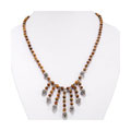 Silver Beaded Tiger's Eye Necklace