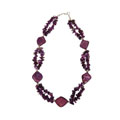Amethyst and Andaman Seashell Necklace