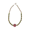 Rhodonite, Unakite, Jasper and Jade Necklace