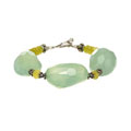 Green Chalcedony and Jade Bracelet