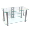 42-inch Tear Drop Clear TV Stand