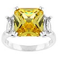 Sterling Silver Yellow Cubic Zirconia Ring