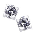 Sterling Silver Cubic Zirconia Stud Earrings