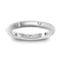 Silvertone CZ Matte Eternity Band