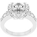 Silvertone Vintage Inspired CZ Ring