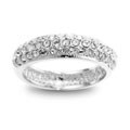 Silvertone CZ Pave Eternity Band