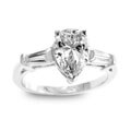Sterling Silver Teardrop CZ Ring