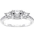Sterling Silver Past Present Future CZ Ring