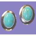 Handcrafted Turquoise Concho Earrings (USA)