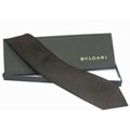 Bulgari Nuvolato Dark Brown 7-fold Silk Necktie