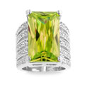 Sterling Silver Yellow CZ Cocktail Ring