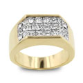 Goldtone Fashion Men's CZ Ring