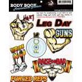 Gym Hardwear Body Book Motivational Stickers