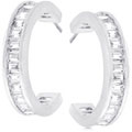 Silvertone & Cubic Zirconia Fashion Earrings