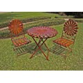 Iron Folding Round Back Bistro Chair and Table