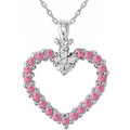 14k Gold Pink Sapphire Diamond Accent Necklace (Case of 2)