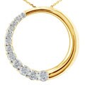 14k Yellow Gold 1/2ct TDW Diamond Journey Necklace