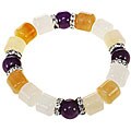 Purple Quartz & Yellow Aventurine Bangle