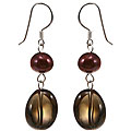 Black Crystal & Freshwater Black Pearl Earrings