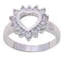 Sterling Silver Cubic Zirconia Heart Ring