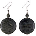 Green Quartz Gemstone and Silver Earrings