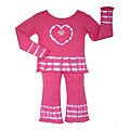 Jo Jo Designs 2-piece Crystal Heart Baby Girl Outfit