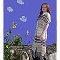 Striped Baby Alpaca Shawl (Peru)