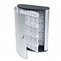 Locking Key Cabinet - Brushed Aluminum/Metallic Silver
