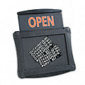 Open/Closed Sign w/Double-Side Magnetic Message Board