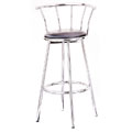 29-inch Black and Chrome Swivel Bar Chairs (Set of 2)